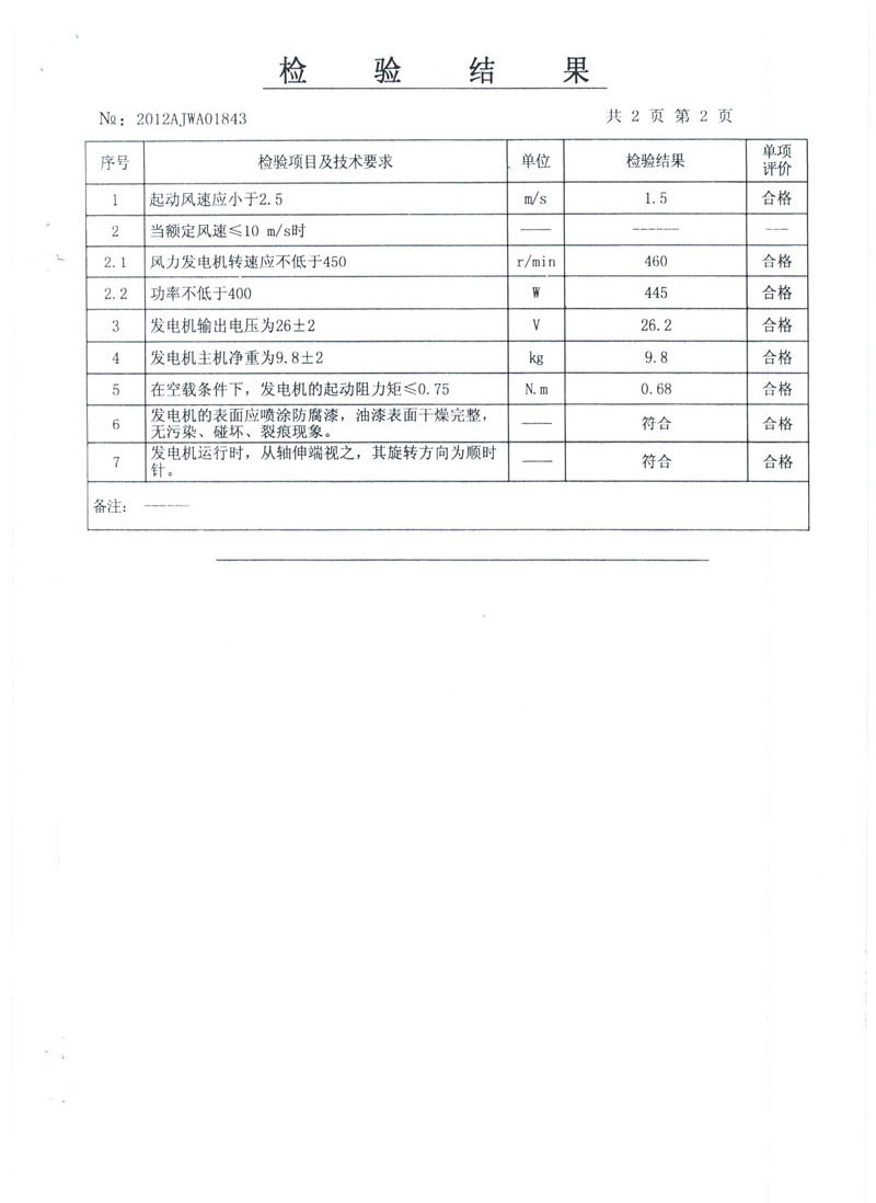 400M风力发电机