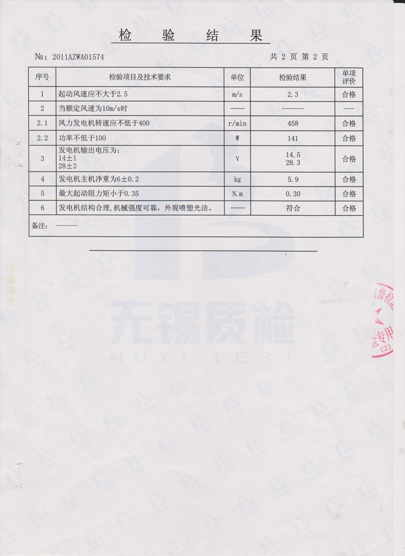 100S风力发电机